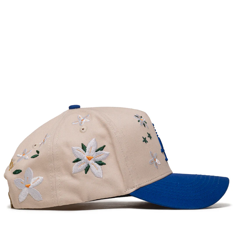 Reference Paradise LA Floral Snapback - Cream/Blue - Image 2