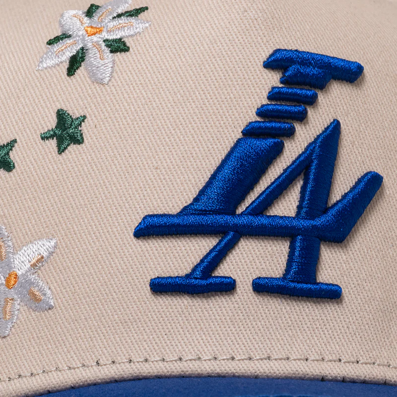 Reference Paradise LA Floral Snapback - Cream/Blue - Image 7