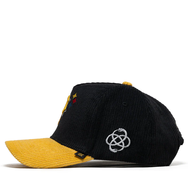 Reference Stirates Corduroy Snapback - Black/Yellow - Image 4