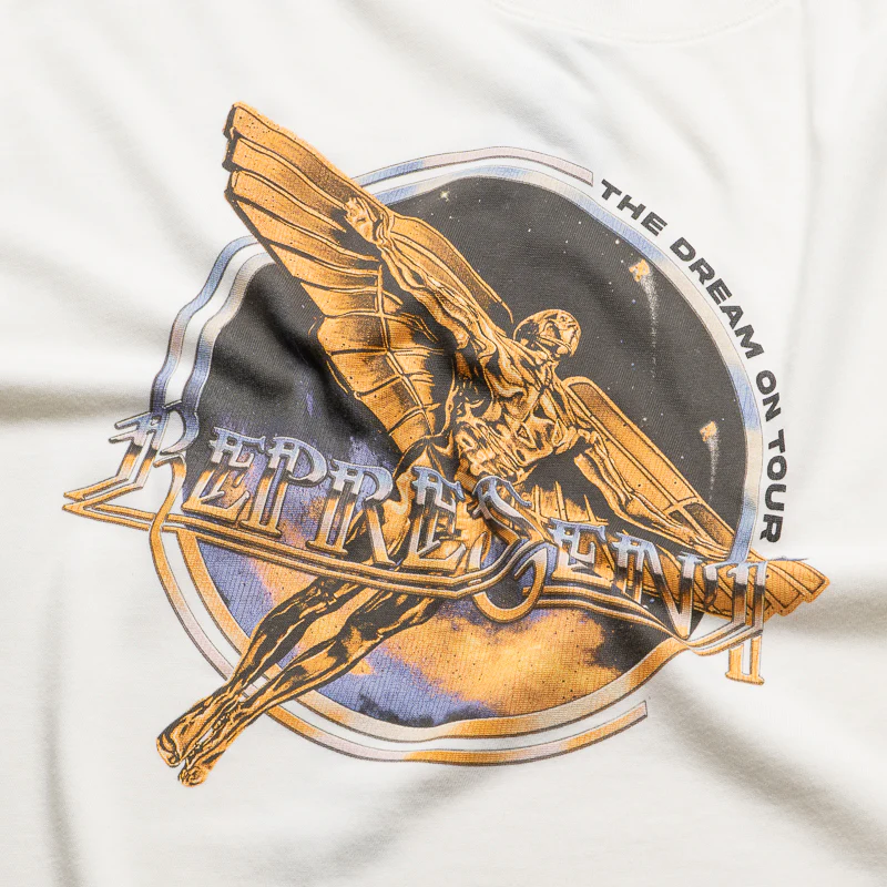 Represent Golden Tour Tee - Flat White - Image 3