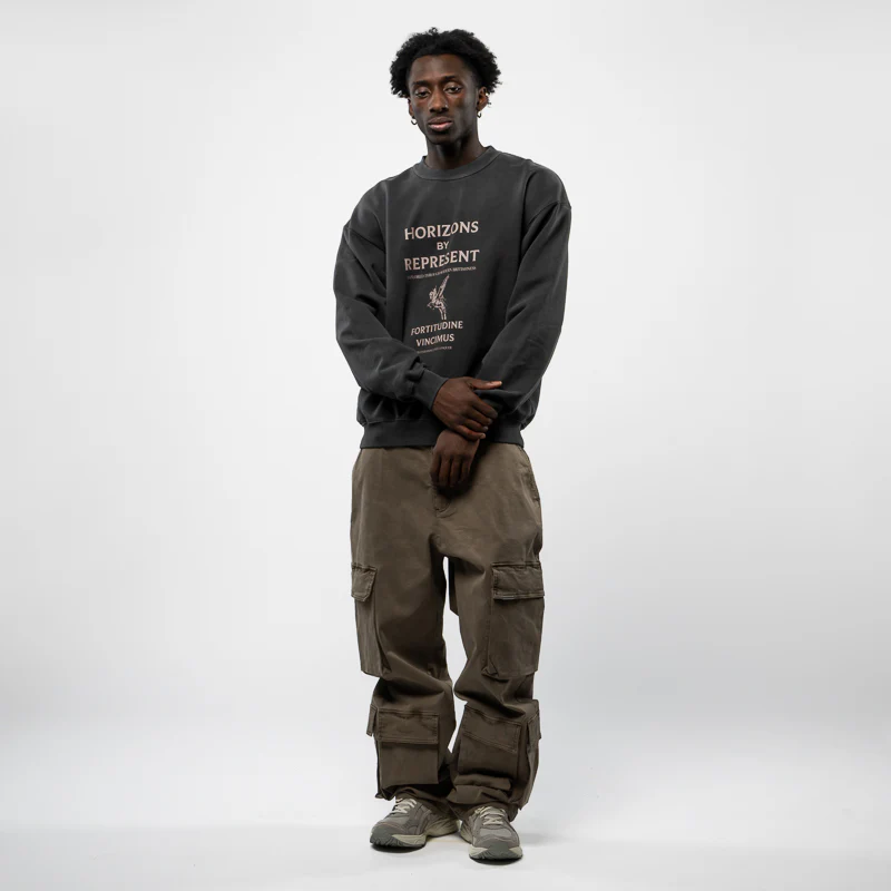 Represent Horizons Sweater - Aged Black - Image 4