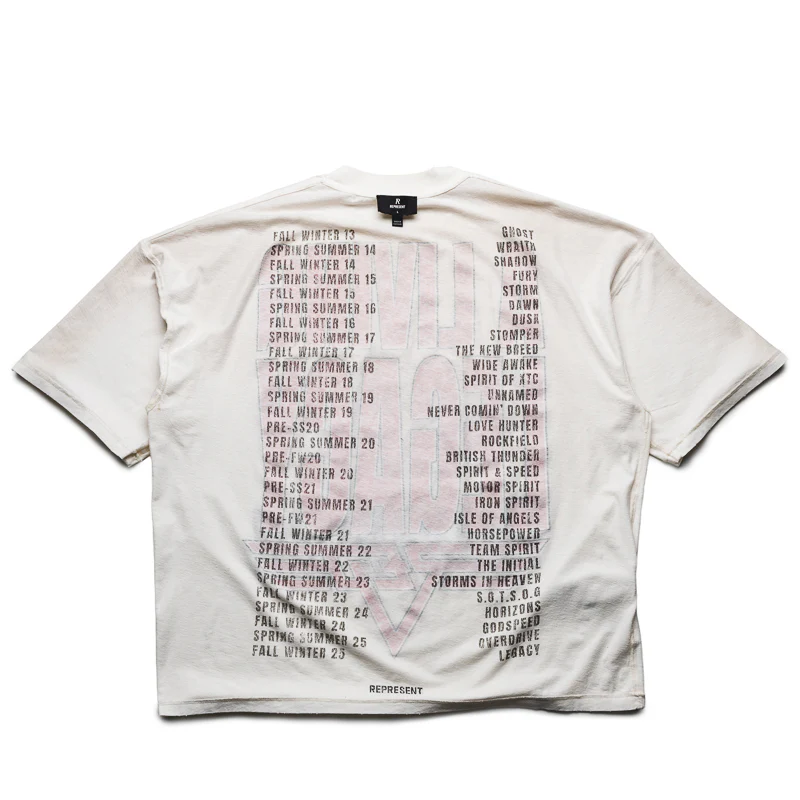 Represent Reversible Living Legacy Tour Tee - Washed Ecru - Image 6
