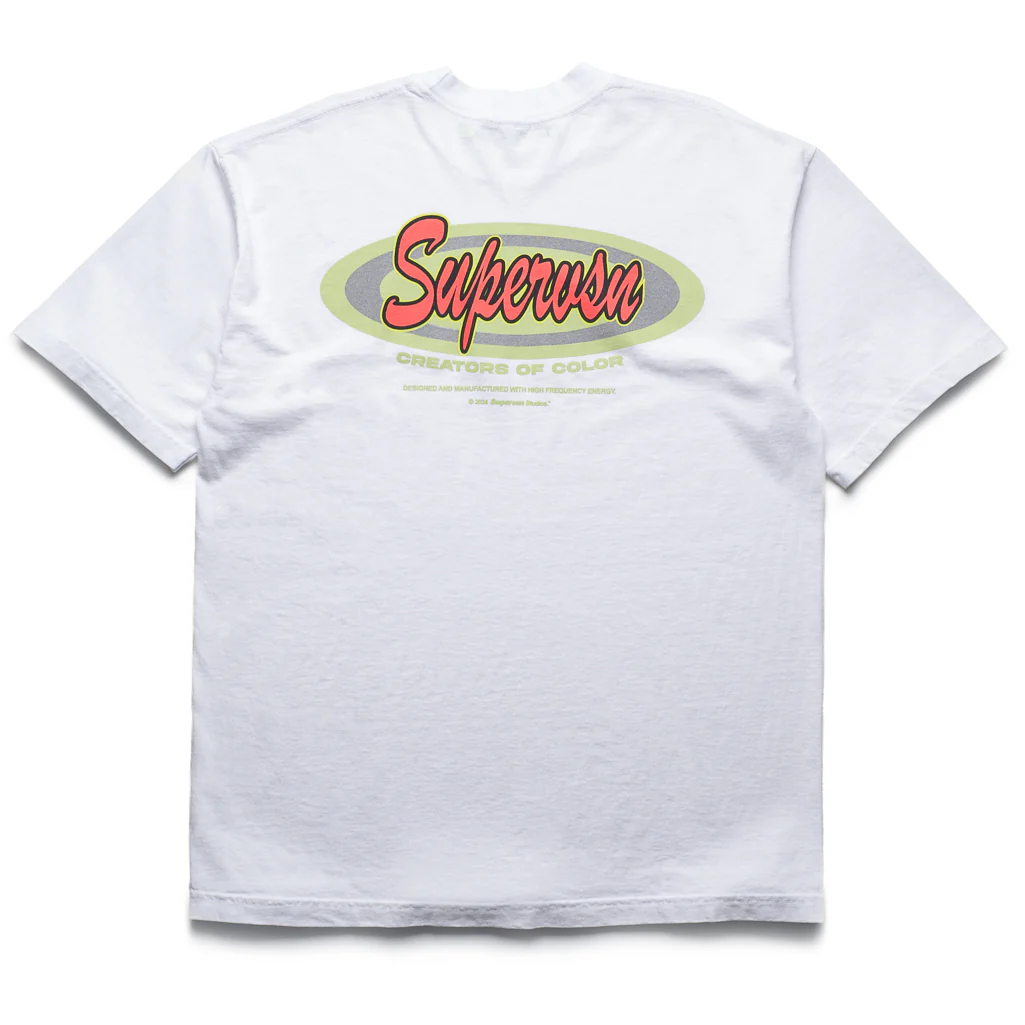 Supervsn Spot Sticker Tee - White - Image 2
