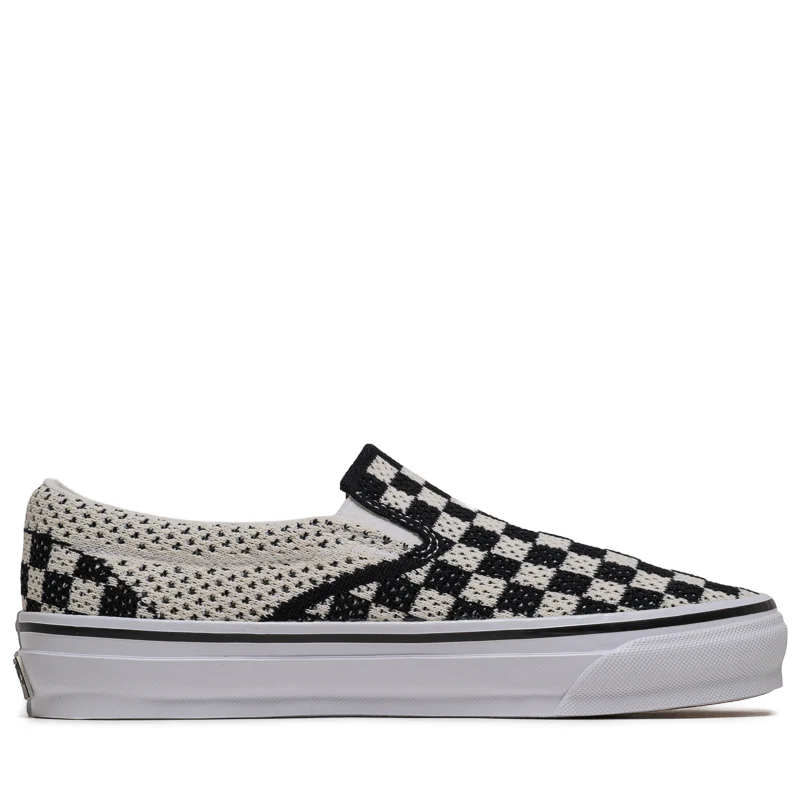 Vans LX Classic Slip On 98 EK - Checkerboard Black/Marshmallow - Image 3