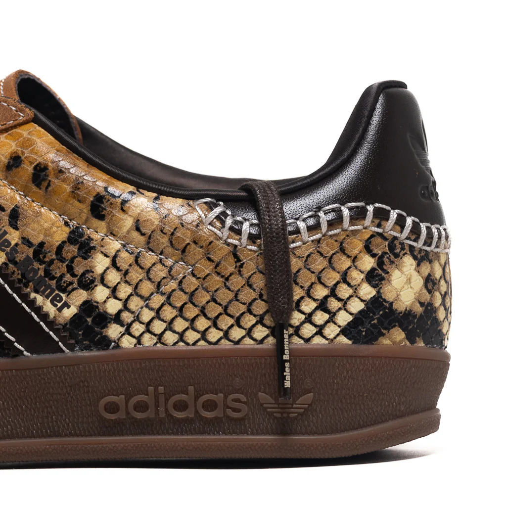 Wales Bonner x Adidas Gazelle Snake - Dark Brown/Wonder White - Image 7