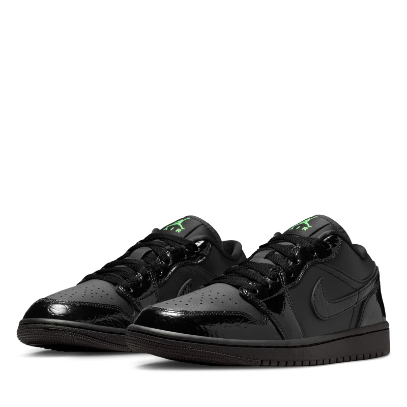 Women's Air Jordan 1 Low SE - Black/Scream Green - Image 2