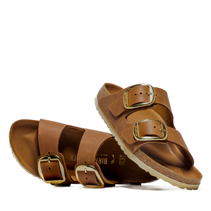 Women's Birkenstock Arizona Big Buckle Oiled Leather - Cognac - Image 2