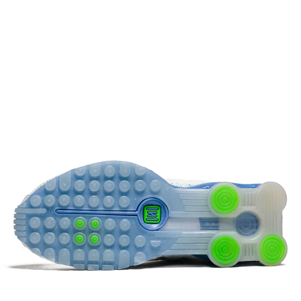Women's Nike Shox R4 AB - Summit White/Green Strike - Image 6